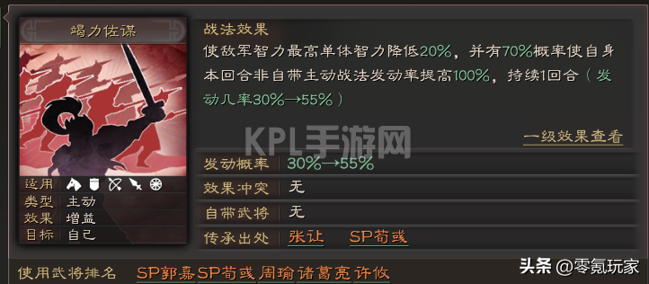 三国志战略版：竭力佐谋最适合的武将