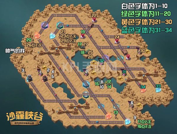 剑与远征沙霾峡谷攻略：新奇境沙霾峡谷通关路线图[多图]图片1