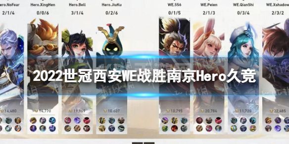 《王者荣耀》2022世冠西安WE战胜南京Hero久竞