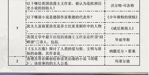 光与夜之恋长思今寄答案大全 长思今寄书海文渊答案攻略[多图]图片3