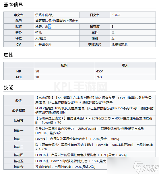 《世界弹射物语》盛夏魔法师伊路米怎么样