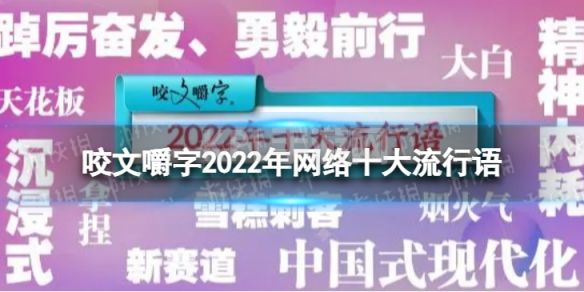 咬文嚼字2022年网络十大流行语 咬文嚼字2022年十大流行语公布